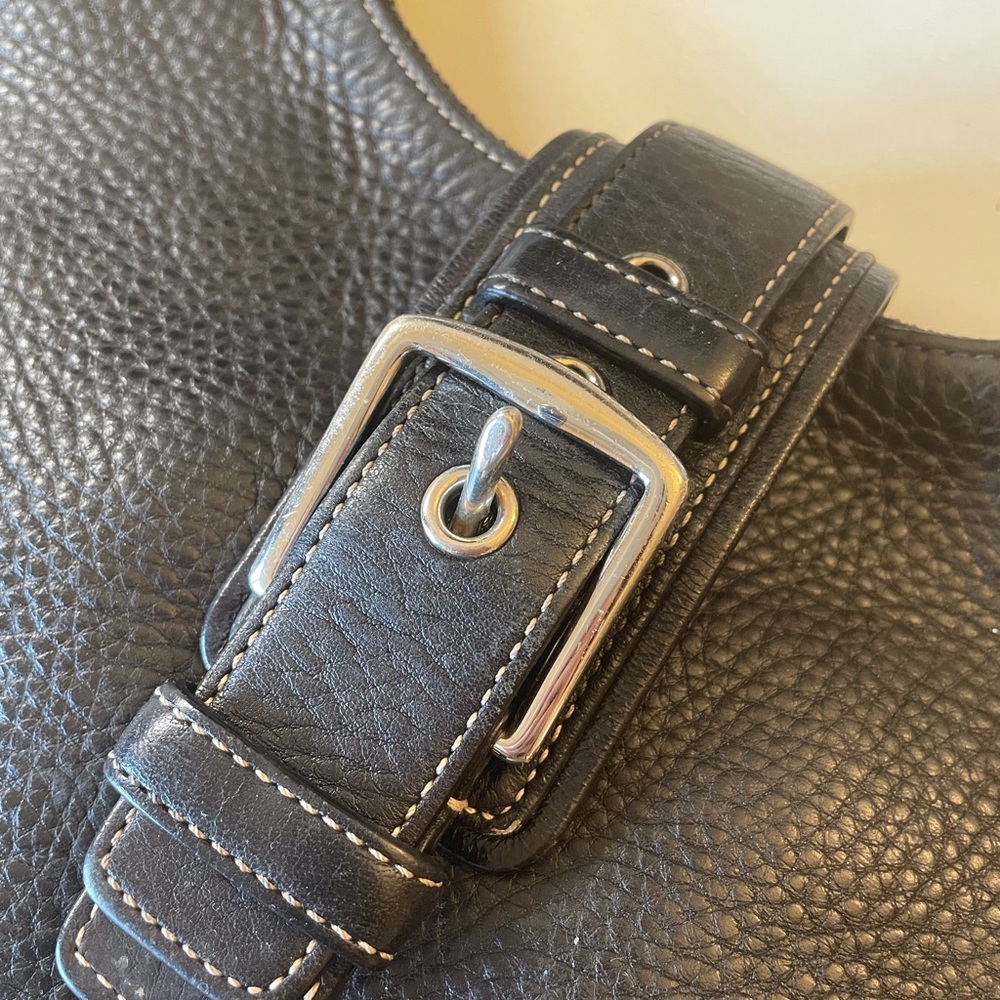 Vintage Coach Black Leather Shoulder Bag 5054 - Picture 4 of 9